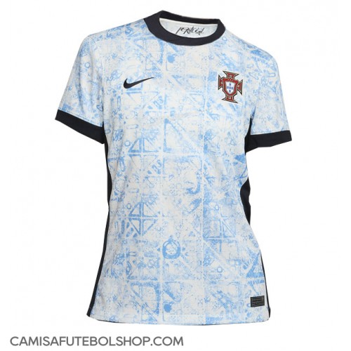 Camisa de time de futebol Portugal Replicas 2º Equipamento Feminina Europeu 2024 Manga Curta